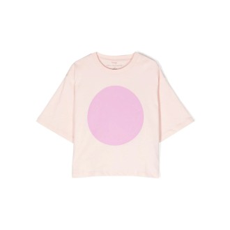 STELLA MCCARTNEY KIDS T-Shirt Rosa Con Logo Circolare