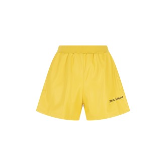 PALM ANGELS Shorts Sportivi Gialli Con Logo