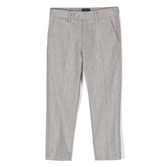 FAY KIDS Pantaloni Classici a Gamba Dritta Grigi