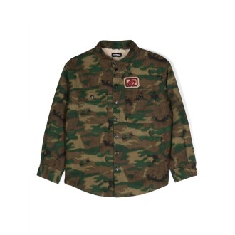 DSQUARED2 KIDS Sovracamicia Camouflage Con Patch D2