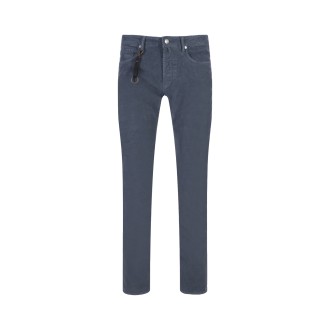 INCOTEX BLUE DIVISION Pantaloni In Velluto a Coste Grigio Blu