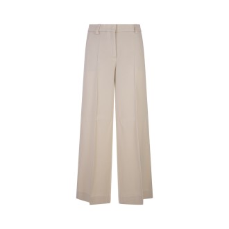 INCOTEX Pantaloni a Palazzo In Lyocell Beige