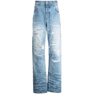 AMIRI Jeans Loose-Fit In Denim Destroyed Blu