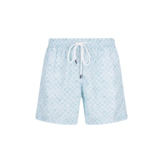 FEDELI Costume Da Bagno Celeste Con Pattern Floreale