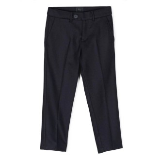 FAY KIDS Pantaloni Classici a Gamba Dritta Blu Notte