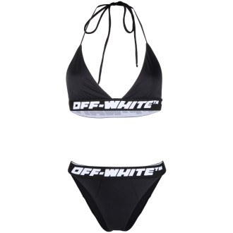 OFF-WHITE Bikini Nero Con Fascia Elastica