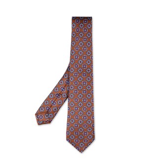 KITON Cravatta Mattone Con Pattern Multicolore