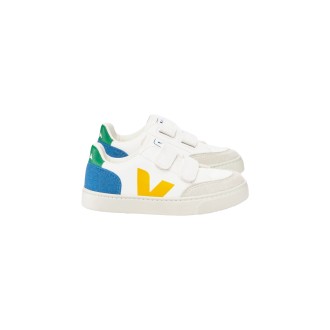 VEJA KIDS Sneakers V-12 ChromeFree Leather In White/Multicolor