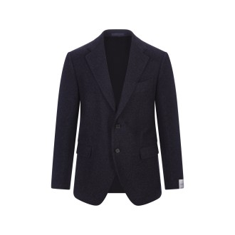 CARUSO Blazer In Misto Lana e Cashmere Blu