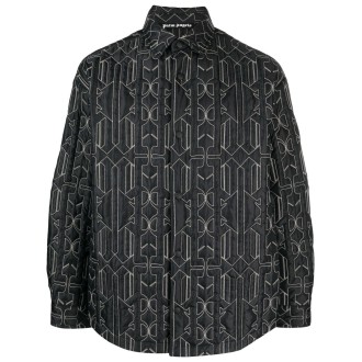Palm Angels All Monogram Quilted Overshirt