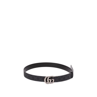 Gucci `Gg Marmont` Reversible Thin Belt