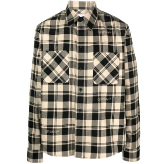 Off White Check Flannel Shirt