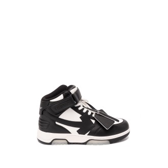 Off White `Out Of Office Mid Top Leather` Sneakers