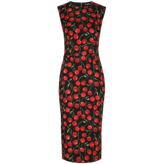 Dolce & Gabbana Sleeveless Dress With Cherry Print