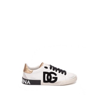 Dolce & Gabbana Leather `Vintage` Sneakers