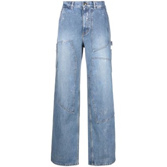 Andersson Bell `Wax Coated Carpenter` Wide-Leg Jeans