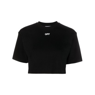 Off White `Off Stamp` Cropped T-Shirt