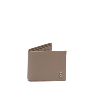 Saint Laurent Tiny `Cassandre East/West` Leather Wallet