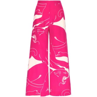 Valentino `Panther` Wide Leg Pants