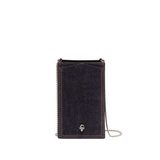 Alexander McQueen Denim Iphone Case On Chain