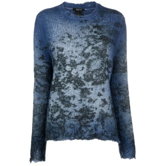 Avant Toi Round-Neck Sweater With `Worn Carpet` Print