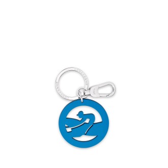 Longchamp `Box-Trot` Medal Key Ring