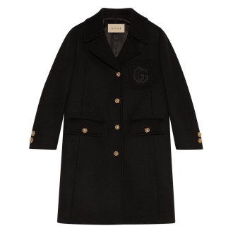 Gucci `Double G` Embroidered Coat