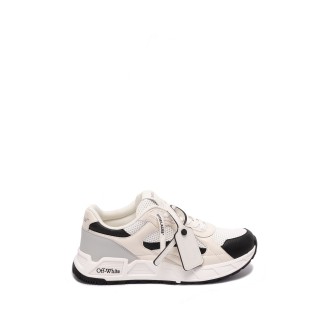 Off White `Runner B` Leather Sneakers