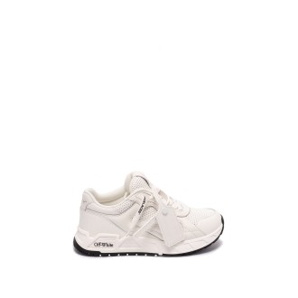 Off White `Runner B` Leather Sneakers