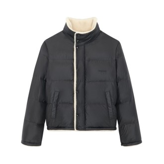 Saint Laurent Padded Jacket With Faux Shearling