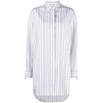 Off White Striped Zip Shirt