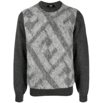 Fendi `Macro Ff` Crew-Neck Sweater
