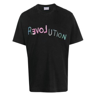 Bluemarble Knitted `Revolution` Print T-Shirt