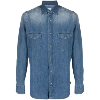 TINTORIA MATTEI camicia texana in denim pesante