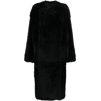 Petar Petrov Relaxed Fit Long Shearling Coat