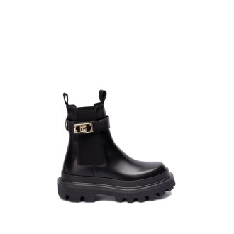 Dolce & Gabbana Brushed Leather Ankle Boots