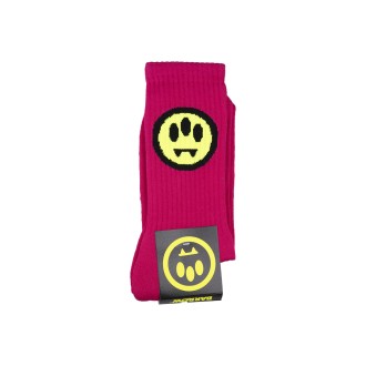 BARROW Calzini Rosa Fluo Con Logo