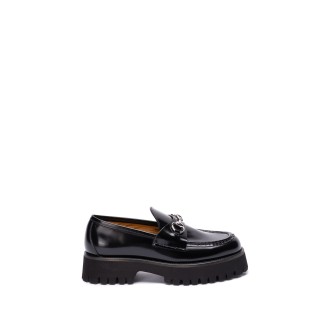 Gucci `Sylke` Leather Loafers