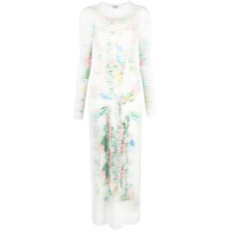 Loewe `Blurred Print` Tube Dress