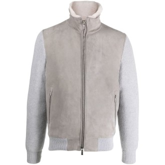 Moorer `Campiglio` Leather Bomber Jacket