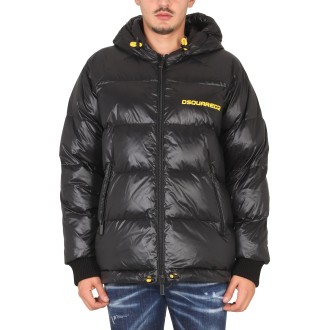 dsquared down jacket with logo print