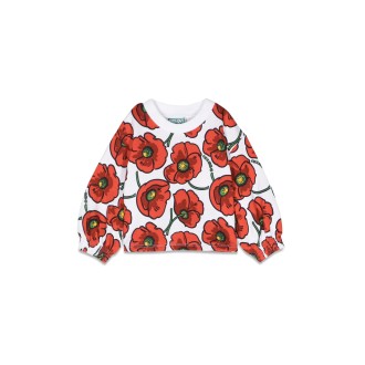 kenzo poppy flowers crewneck sweatshirt
