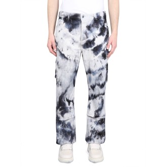 amiri cracked jeans tie-dye carpanter