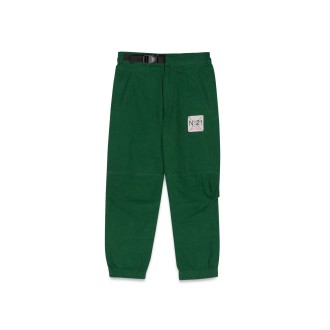 n°21 pants with logo patch