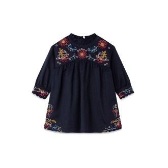 chloe' flower embroidery dress