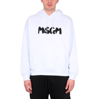 msgm sweatshirt with brushed logo