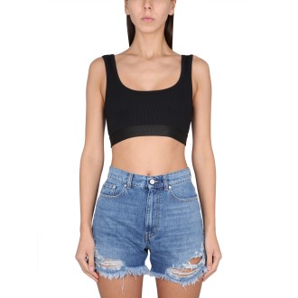 stella mccartney crop top with ribbon s wave