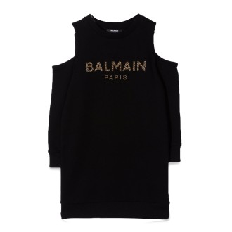 balmain logo dress