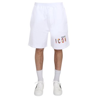 dsquared logo print shorts
