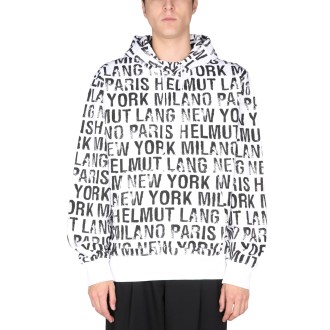 helmut lang sweatshirt with all over logo print